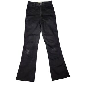 Fiorucci Jeans Womens Size 25 Edie 70s Flare Black High Rise‎ Denim Pants